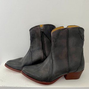 Free People - Ainsley Mid Western Ankle Boot - SIZE 7 (VEGAN LEATHER)